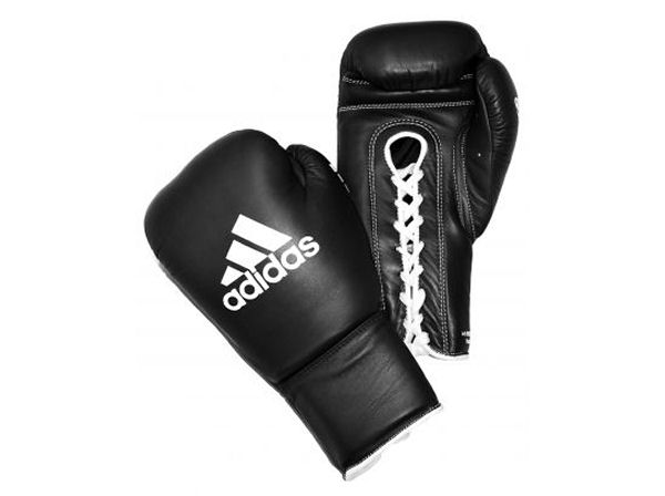 Adidas Lace Up Pro Sparring Gloves ABA EB WBC Approved Black